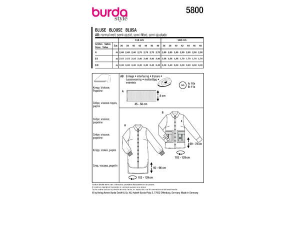 Burda 5800 - Bluse.