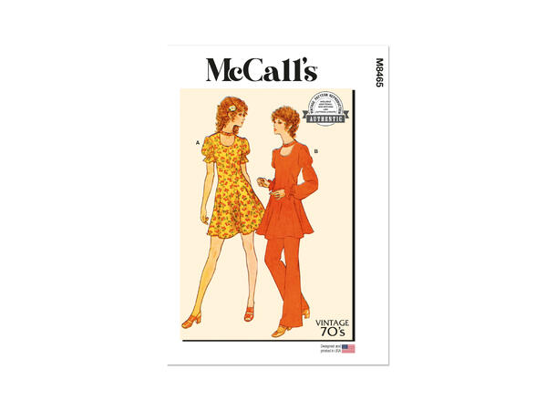 McCall's 8465 - Vintage kjole, bukse og tunika.