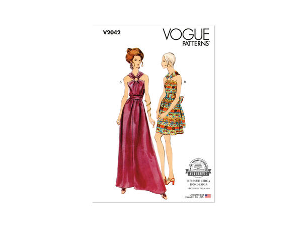 Vogue 2042 - Vintage kjole.