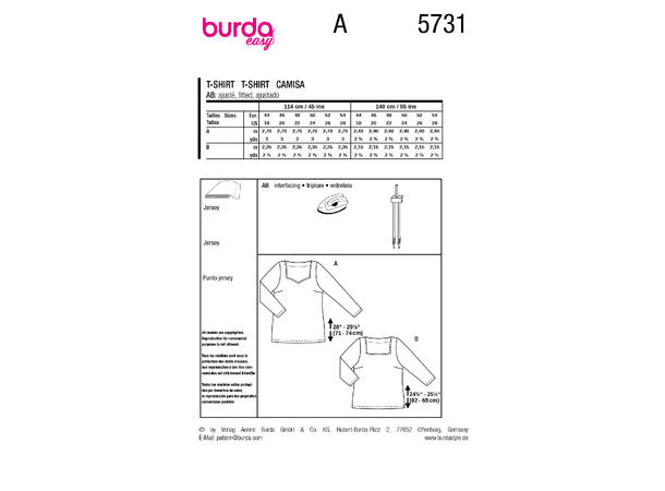 Burda 5731 - Topper.