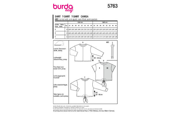 Burda 5763 - Overdel.