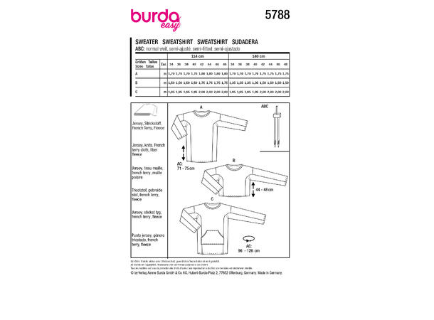 Burda 5788 - Genser.