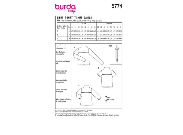 Burda 5774 - Topp.