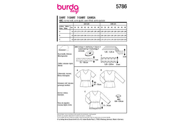 Burda 5786 - Topp.