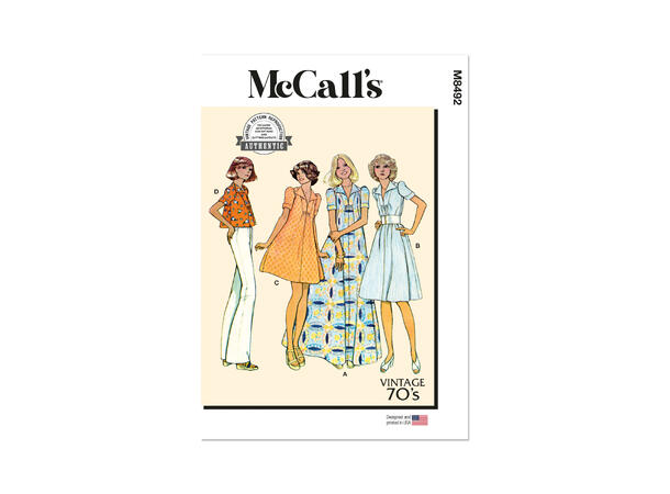 McCall's 8492 - Vintage kjole og topp.
